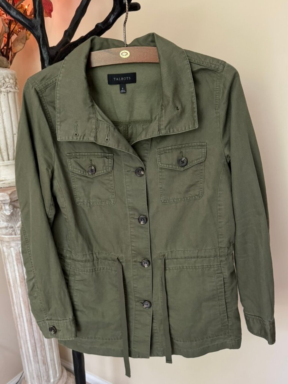 Talbots S Linen blend Utility Jacket